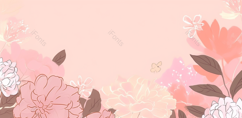 粉色花花边框展板节日通用展板背景图,插画/手绘图,插画/手绘图库,插画/手绘图下载,插画/手绘